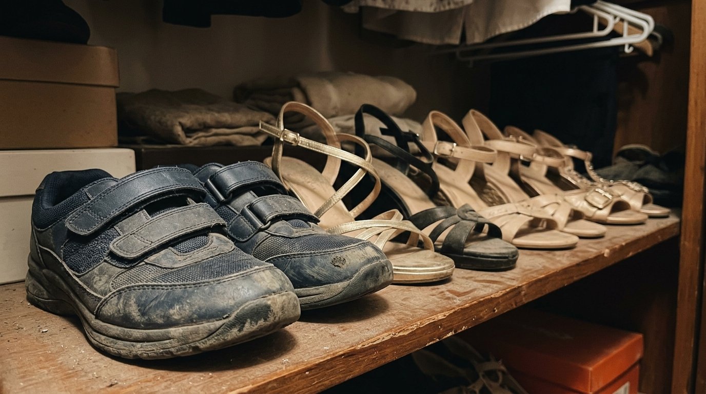 "I haven't worn sandals in three summers."